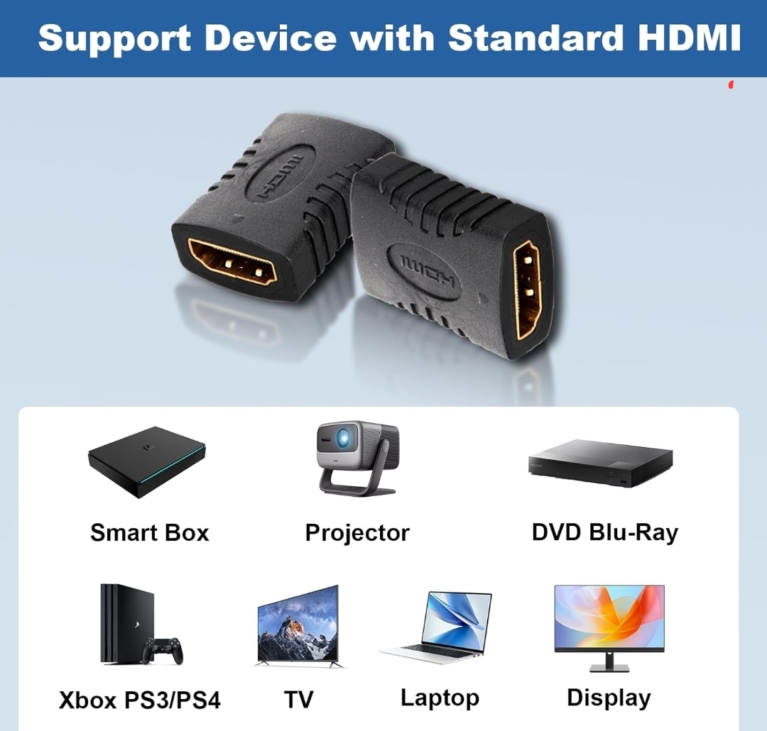 Female to HDMI Female Coupler Connector